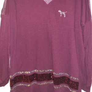 PINK Long Sleeve Top- Size M